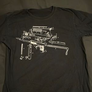 Large Uzi Schematic T-Shirt